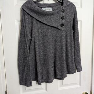French Laundry Charcoal Knit Top